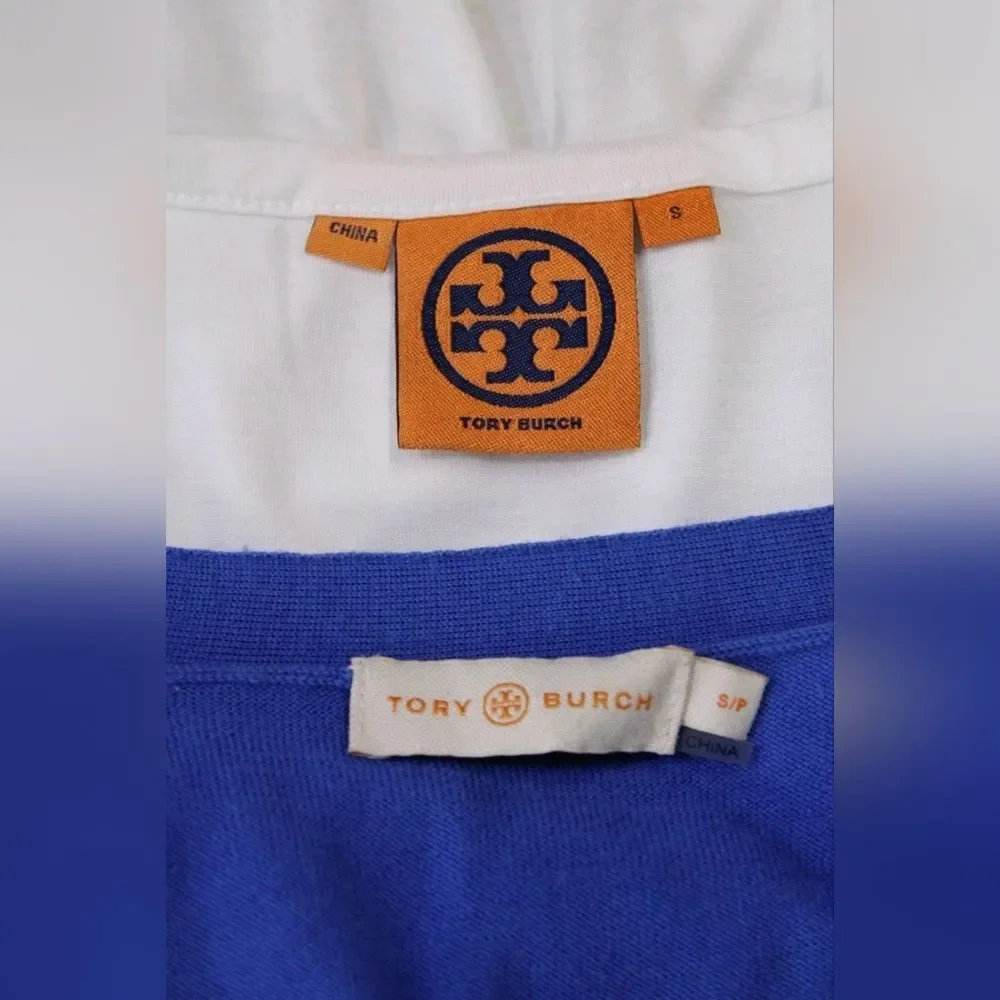 Bundle Tory Burch Pleated Pullover Tank Top + Cardigan Sweater Set White Size S